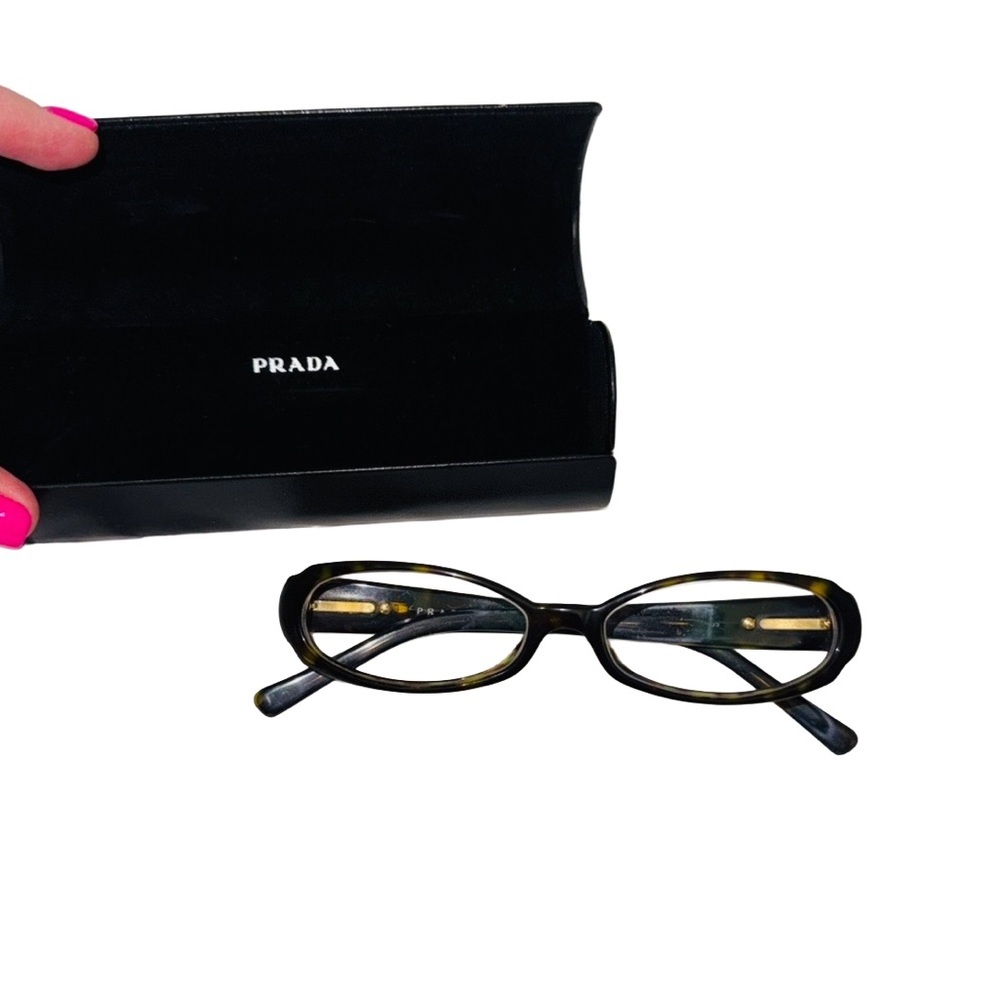 Prada Women’s Brown Tortoise Glasses – Designer Eyeglass Frames (Prescription)